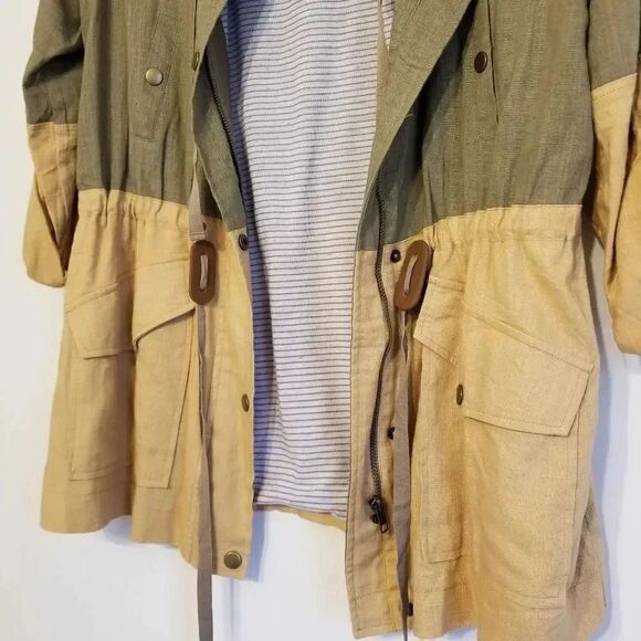 NWOT Blu Pepper linen blended Jacket - Picture 3 of 5